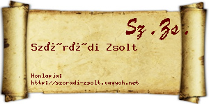 Szórádi Zsolt névjegykártya
